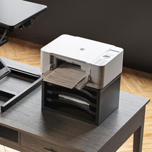 Load image into Gallery viewer, Deluxe 2-Tier Printer Stand with Adjustable Shelves Living and Home Black