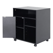 Load image into Gallery viewer, Black Printer Stand with Cabinet for Medium to Large Printers Living and Home