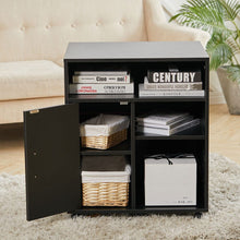 Load image into Gallery viewer, Black Printer Stand with Cabinet for Medium to Large Printers Living and Home