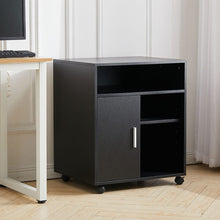 Load image into Gallery viewer, Black Printer Stand with Cabinet for Medium to Large Printers Living and Home