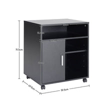 Load image into Gallery viewer, Black Printer Stand with Cabinet for Medium to Large Printers Living and Home