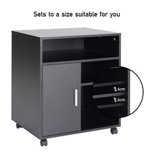 Load image into Gallery viewer, Black Printer Stand with Cabinet for Medium to Large Printers Living and Home