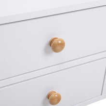 Load image into Gallery viewer, Wooden 2-Drawers Bedside Table Nightstand with a Shelf