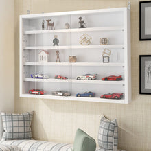 Load image into Gallery viewer, White Wall-Mounted Display Cabinet with Acrylic Front Living and Home