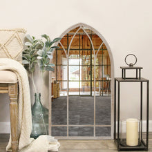 Load image into Gallery viewer, Decorative Metal Arched Garden Window Mirror Garden Mirrors Living and Home