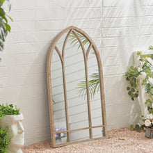 Load image into Gallery viewer, Decorative Metal Arched Garden Window Mirror Garden Mirrors Living and Home