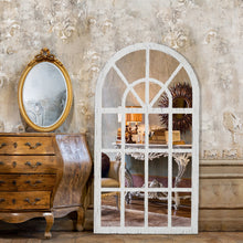 Load image into Gallery viewer, Arch Outdoor Garden Windowpane Mirror Farmhouse Style Wall Decor Garden Mirrors Living and Home