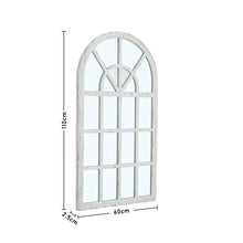 Load image into Gallery viewer, Arch Outdoor Garden Windowpane Mirror Farmhouse Style Wall Decor Garden Mirrors Living and Home