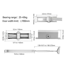 Load image into Gallery viewer, Aluminium Alloy Overhead Automatic Door Closer for 25-45Kg Weight Door