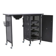 Load image into Gallery viewer, Complete Manicure Table Black 4 Trays & Lamp With Dust Collector Dressing Tables Living and Home