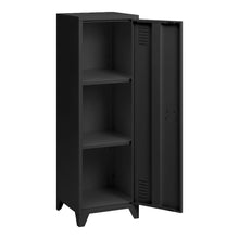 Load image into Gallery viewer, 128cm H Black Metal Tall Storage Filing Cabinet for Office Cabinets Living and Home