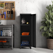 Load image into Gallery viewer, 128cm H Black Metal Tall Storage Filing Cabinet for Office Cabinets Living and Home