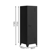 Load image into Gallery viewer, 128cm H Black Metal Tall Storage Filing Cabinet for Office Cabinets Living and Home