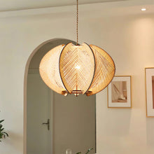 Load image into Gallery viewer, Lightsin Handcrafted Wooden LED Pendant Light with Modern Style Lightsin�������������