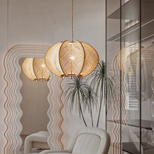 Load image into Gallery viewer, Lightsin Handcrafted Wooden LED Pendant Light with Modern Style Lightsin����
