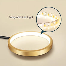 Load image into Gallery viewer, Lightsin Sleek Modern Brass and Black Circular LED Ceiling Light Lightsin