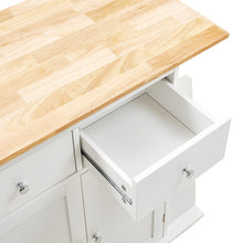 Load image into Gallery viewer, 88cm W Natural Rolling Kitchen Trolley with Rubber Wood Top Kitchen Trolleys Living and Home