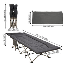 Load image into Gallery viewer, Portable Folding Camping Cot Camping bed with Headrest