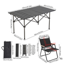 Load image into Gallery viewer, Portable Folding Camping Table with 6 Chairs
