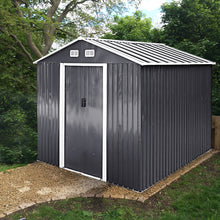 Load image into Gallery viewer, Waterproof 8x8/8x7.6ft Large Metal Garden Tool Storage Shed
