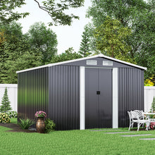 Load image into Gallery viewer, Waterproof 8x8/8x7.6ft Large Metal Garden Tool Storage Shed