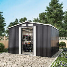 Load image into Gallery viewer, Waterproof 8x8/8x7.6ft Large Metal Garden Tool Storage Shed