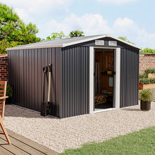 Load image into Gallery viewer, Waterproof 8x8/8x7.6ft Large Metal Garden Tool Storage Shed