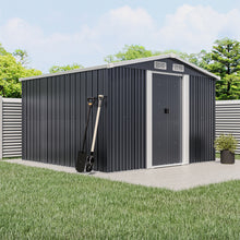 Load image into Gallery viewer, Waterproof 8x8/8x7.6ft Large Metal Garden Tool Storage Shed