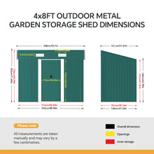 Load image into Gallery viewer, Compact Metal Storage Tool Shed for Garden Patio