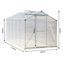 Load image into Gallery viewer, Aluminium Hobby Greenhouse with Base and Window Opening