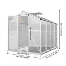 Load image into Gallery viewer, Aluminium Hobby Greenhouse with Base and Window Opening