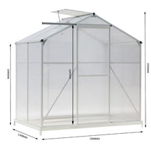 Load image into Gallery viewer, Aluminium Hobby Greenhouse with Window Opening With Base/Without Base Greenhouses Living and Home