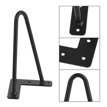 Load image into Gallery viewer, 4 Pcs Metal Hairpin Furniture Table Legs Home DIY with Screws and Protectors Living and Home