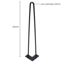 Load image into Gallery viewer, 4 Pcs Metal Hairpin Furniture Table Legs Home DIY with Screws and Protectors Living and Home