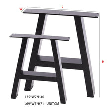 Load image into Gallery viewer, Set of 2 Heavy Duty Tube Metal Legs for Furniture Living and Home