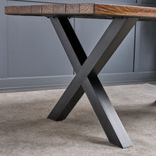 Load image into Gallery viewer, Industrial Metal X-Shaped Legs for Tables Desks for DIY Set of 2 Living and Home