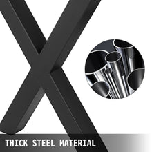 Load image into Gallery viewer, Industrial Metal X-Shaped Legs for Tables Desks for DIY Set of 2 Living and Home