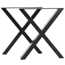 Load image into Gallery viewer, Industrial Metal X-Shaped Legs for Tables Desks for DIY Set of 2 Living and Home