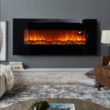 Load image into Gallery viewer, 50 Inch Wall Mounted Electric Fireplaces with Logs 1800W Electric Fireplace Wall Mounted Fireplaces Living and Home