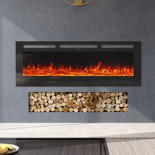 Load image into Gallery viewer, 60 Inch Insert Electric Fireplace Heater Wall Mounted Fireplaces 1500W Wall Mounted Fireplaces Living and Home
