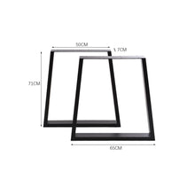 Load image into Gallery viewer, Set of 2 Metal Table Legs Heavy Duty Industrial DIY Furniture Legs Table Legs Living and Home 65cm W x 7cm D x 71cm H