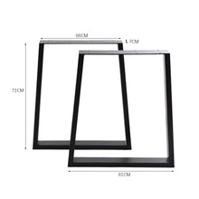 Load image into Gallery viewer, Set of 2 Metal Table Legs Heavy Duty Industrial DIY Furniture Legs Table Legs Living and Home 81cm W x 7cm D x 71cm H