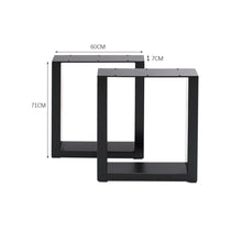 Load image into Gallery viewer, Set of 2 Industrial Heavy Duty Rectangular Metal Table LegsLiving and Home