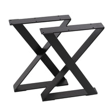 Load image into Gallery viewer, Industrial Heavy Duty X Shape Iron Table Legs Living and Home