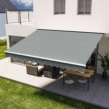 Load image into Gallery viewer, Retractable Patio Awning - Manual Shelter - Grey Awnings Living and Home