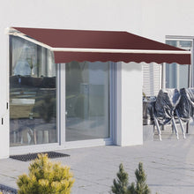 Load image into Gallery viewer, Manual Shelter Retractable Patio Awning Patio Awnings Living and Home