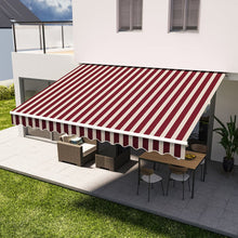 Load image into Gallery viewer, Manual Shelter Retractable Patio Awning Patio Awnings Living and Home