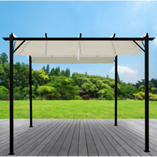 Load image into Gallery viewer, Outdoor Retractable Steel Pergola with Canopy