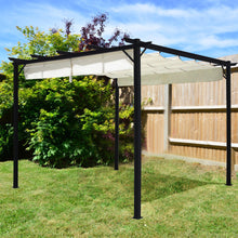 Load image into Gallery viewer, Outdoor Retractable Steel Pergola with Canopy