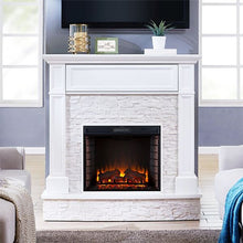 Load image into Gallery viewer, 24 Inch Inset Small Electric LED Fireplace Wall Mounted Heater 1kw/2kw Fireplaces Living and Home